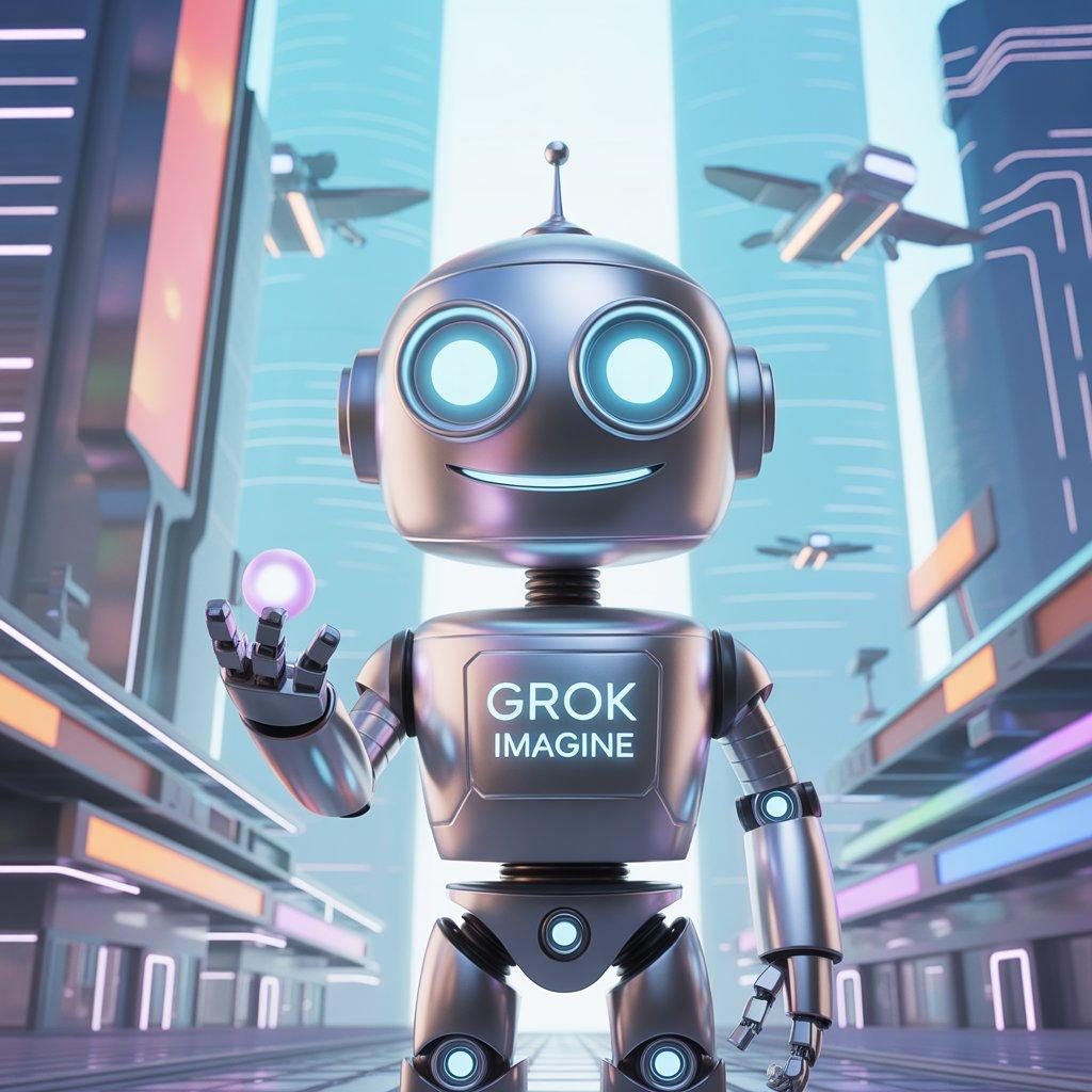 Grok AI futuristic artificial intelligence interface with modern digital technology