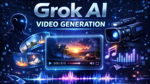 Grok AI futuristic chatbot interface with advanced artificial intelligence technology