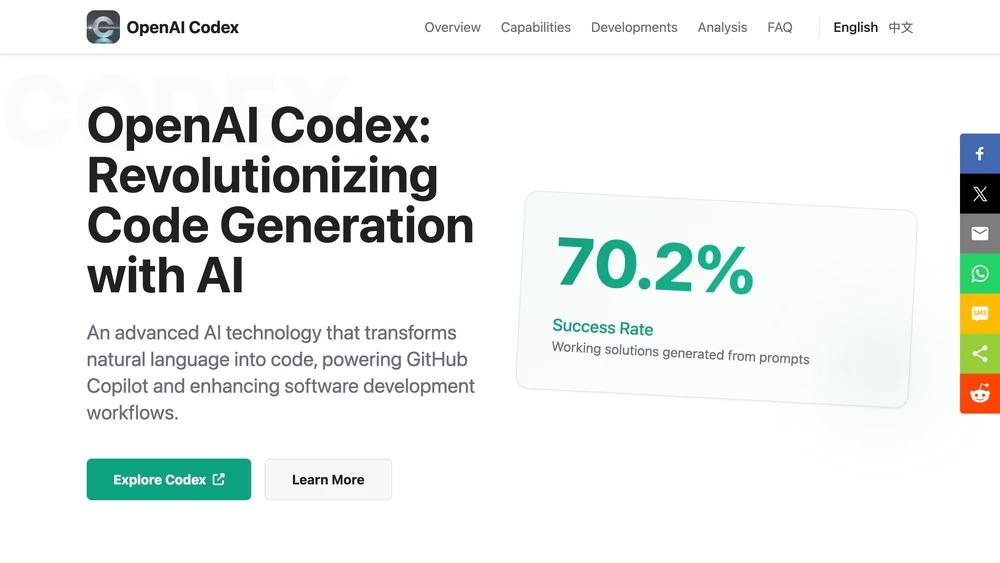 OpenAI Codex AI coding assistant dashboard