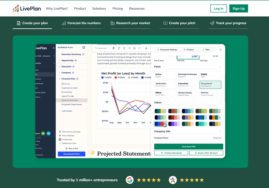  LivePlan – Best for Financial Modelling